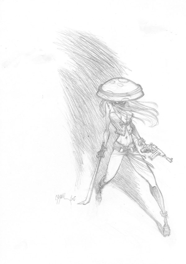 CROMWELL — Anita Bomba — Illustration - with a gun and a crowbar