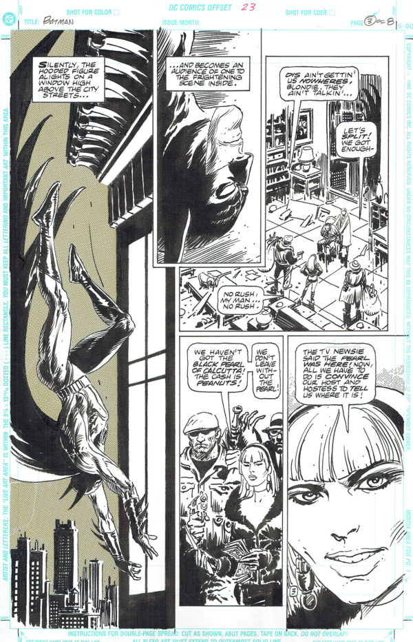 Joe KUBERT — Batman : Black and White — Vol. 1 Issue 1, "The hunt' — Page 3