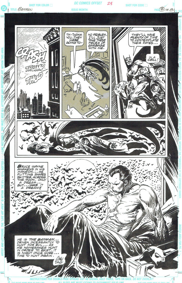 Joe KUBERT — Batman : Black and White — Vol. 1 Issue 1, "The hunt' — Page 8