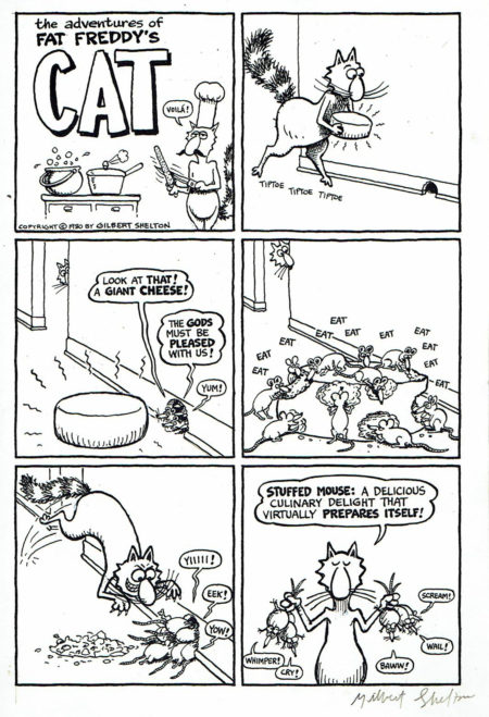 Gilbert SHELTON | Fat Freddy’s Cat — Stuffed mouse — Page 