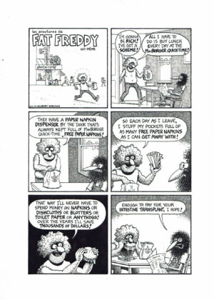 Fat Freddy  Mac Burger Comic Art