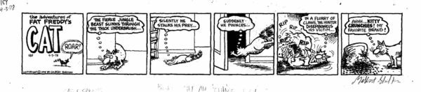 Gilbert SHELTON — Fat Freddy’s Cat — Kitty crunchies - 3 April 1978