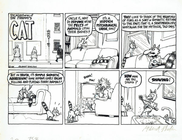 Gilbert SHELTON — Fat Freddy’s Cat — Shaving