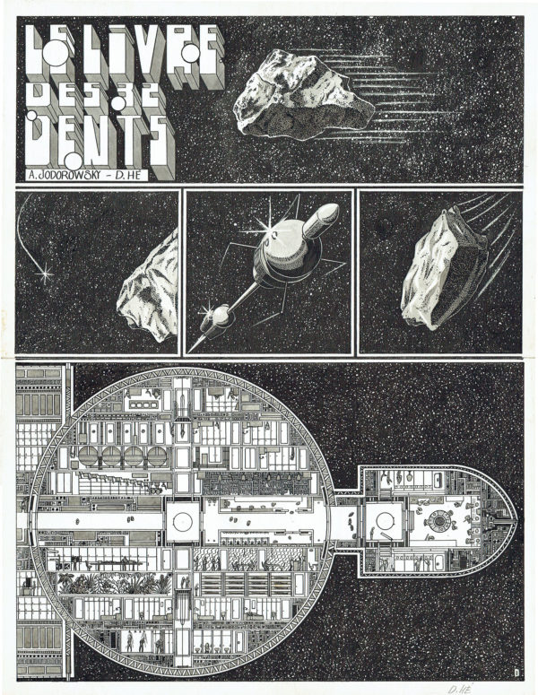 Dominique HE — Le livre des 32 dents — Scénario de Jodorowsky — Page 1