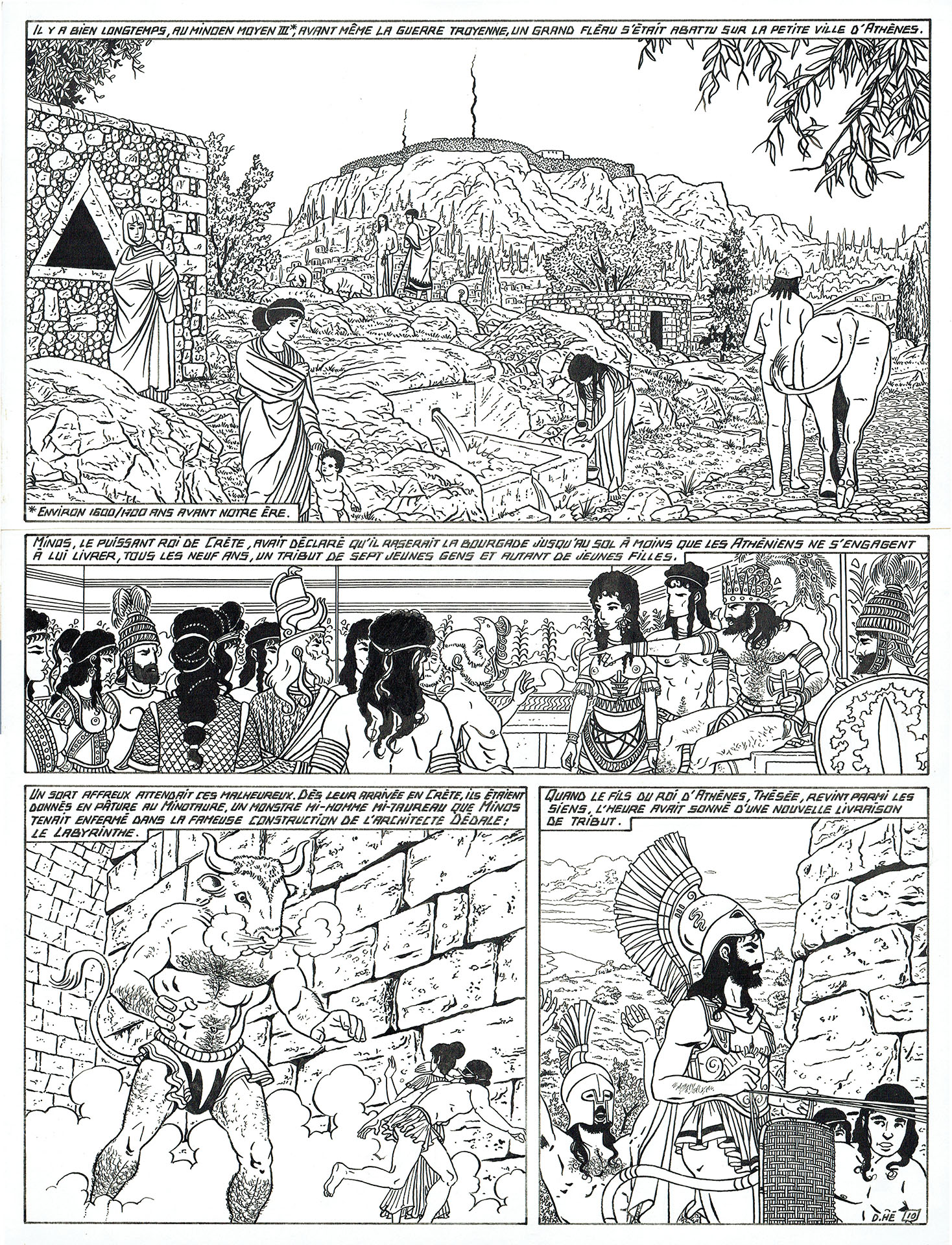 Dominique HE — Marc Mathieu — Tome 3 - L'empreinte du minotaure — Page 10 Dominique HE — Marc Mathieu — Tome 3 - L'empreinte du minotaure — Page 10