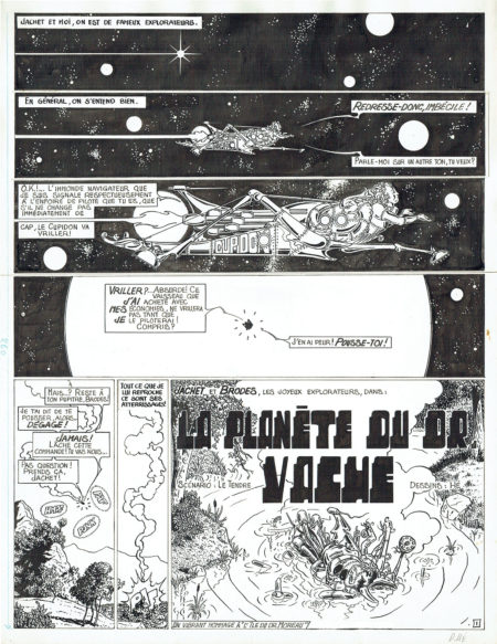 Dominique HE | Voyages — Tome 2 - La planète du docteur Vache (Métal Hurlant) — Page 1