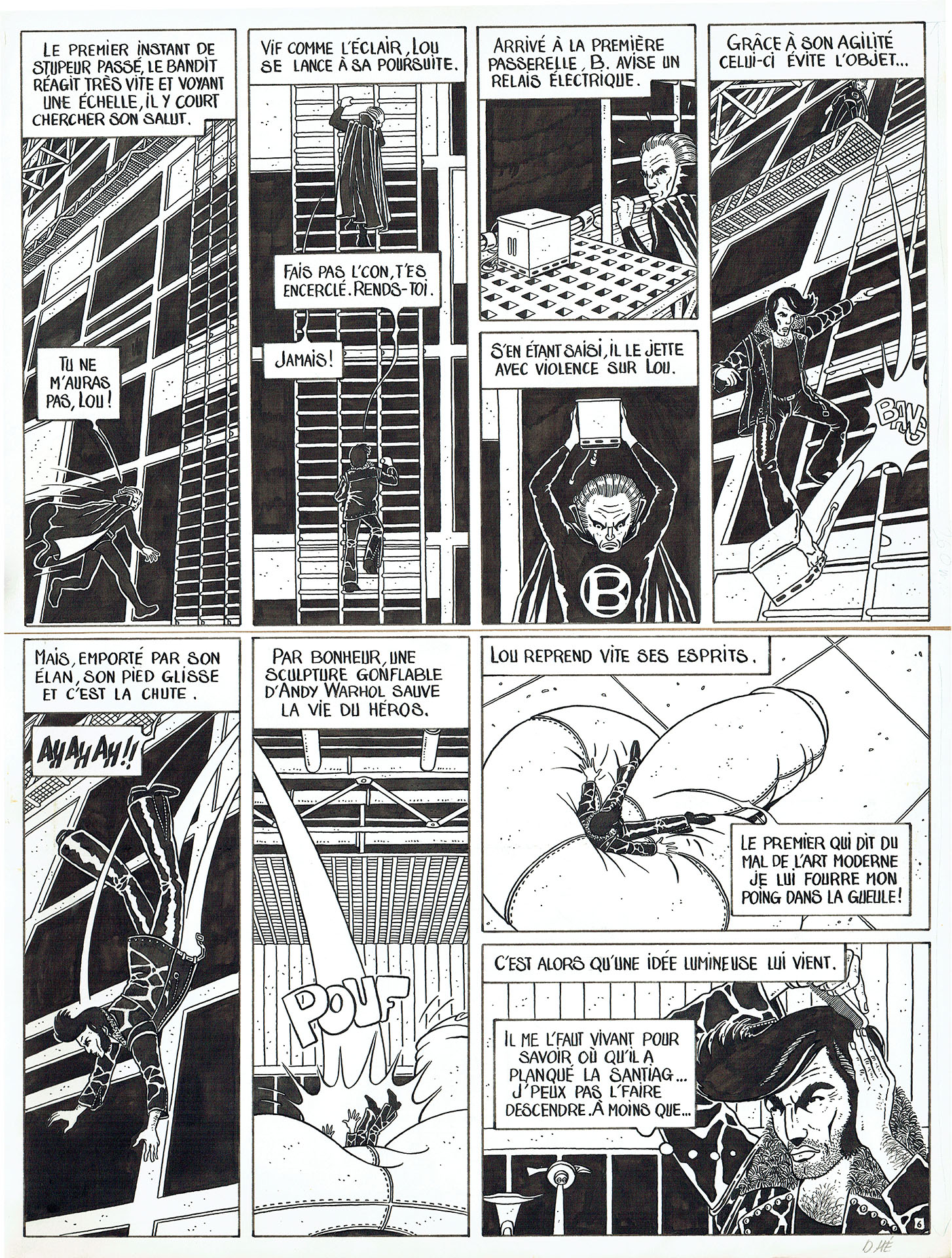 Dominique HE — Voyages — Tome 2 - Lou Rocky - Le vol de la santiag (Métal Hurlant) — Page 6