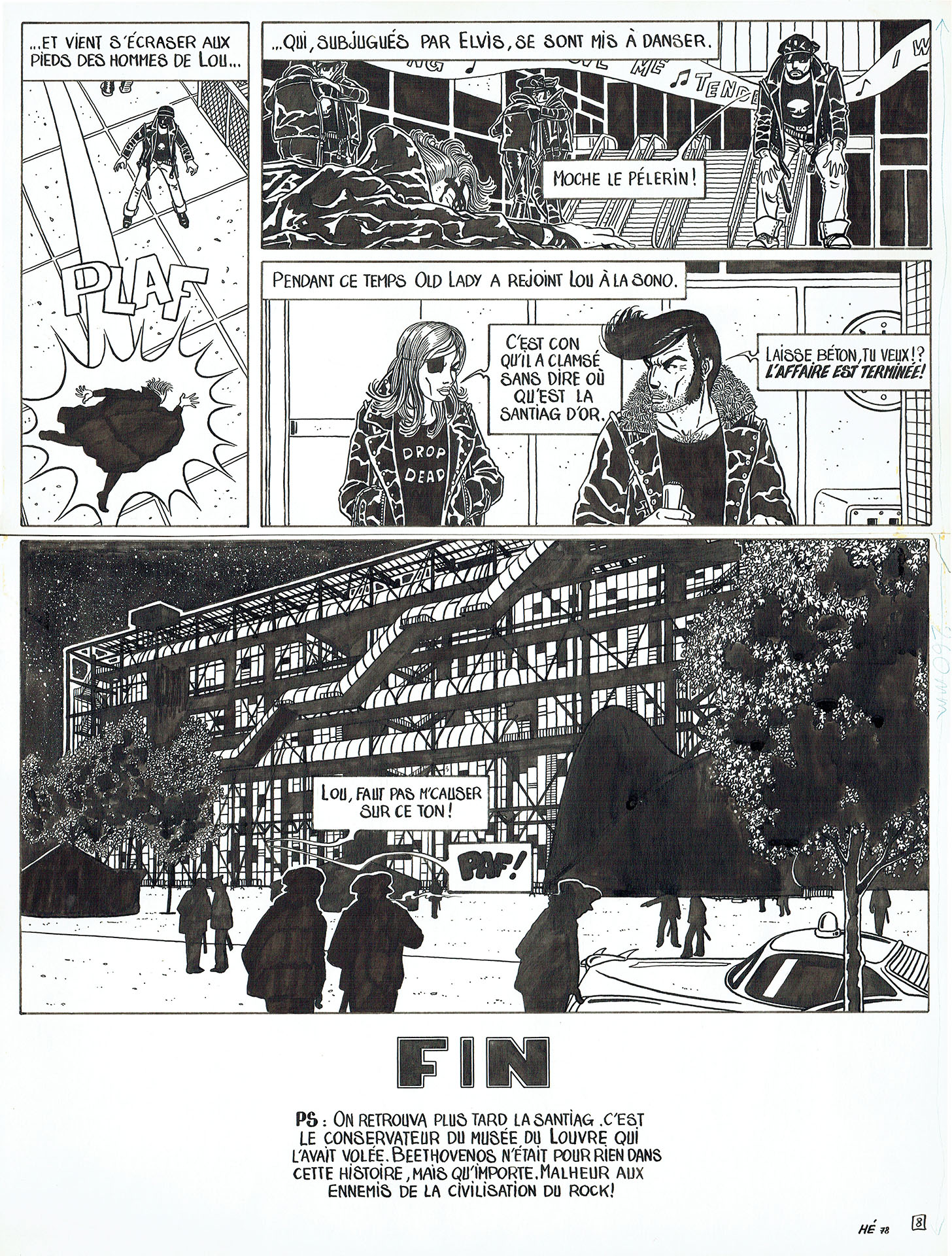 Dominique HE — Voyages — Tome 2 - Lou Rocky - Le vol de la santiag (Métal Hurlant) — Page 8