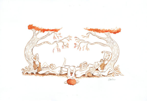 ZANZIM — L’île aux femmes — Illustration "Amazones alanguies"