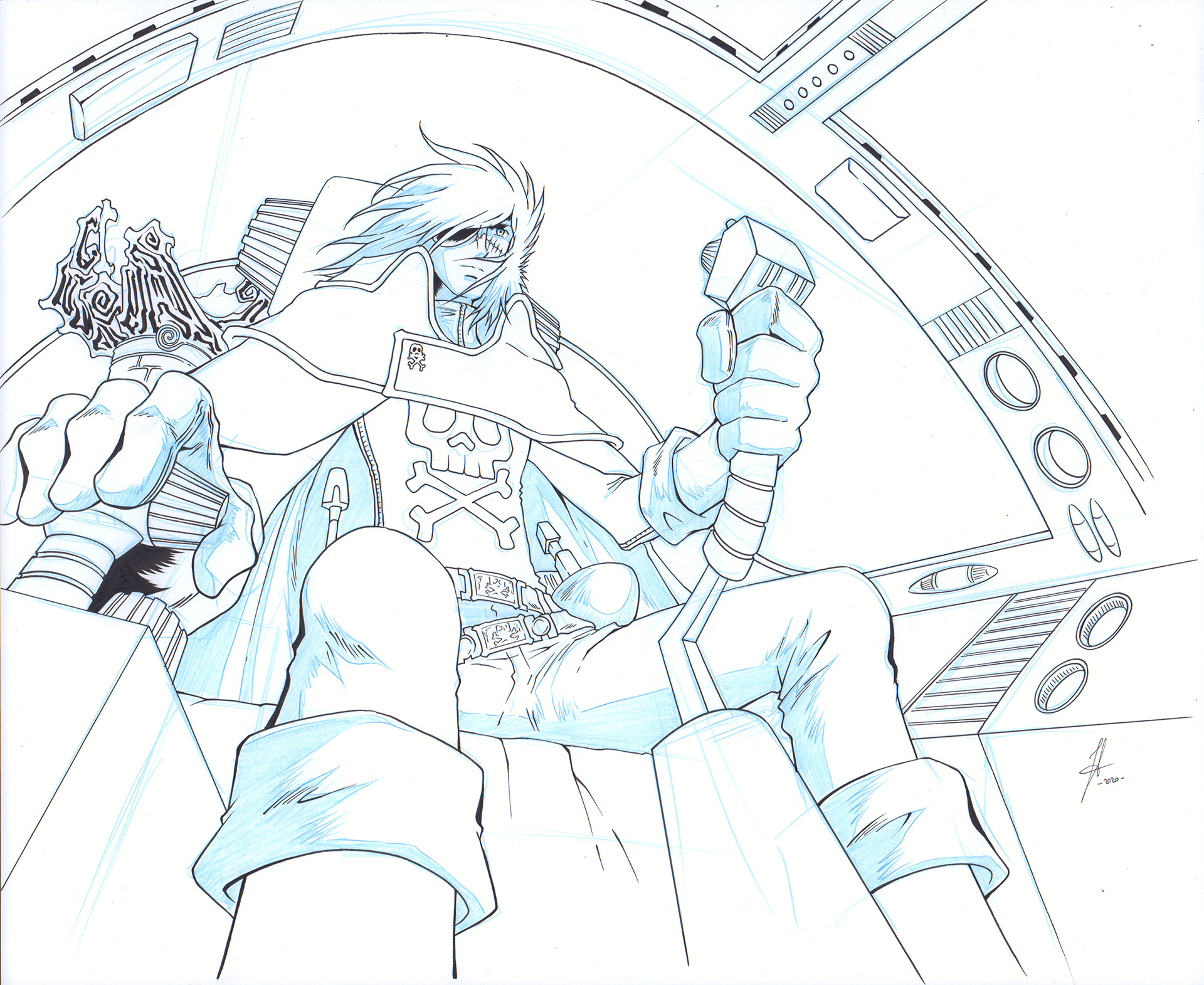 Jérôme ALQUIE — Space Pirate Captain Harlock – Memories of the Arcadia — Issue 3 — Page 23 panel 4