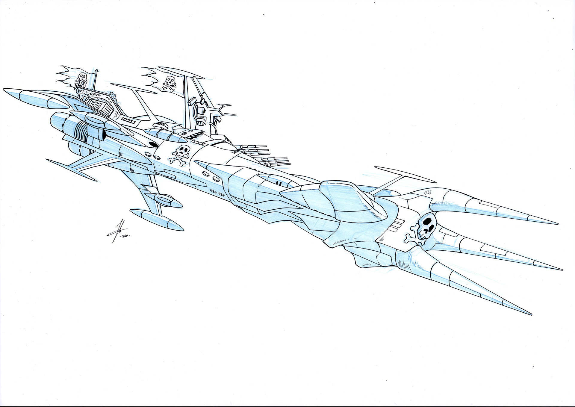 Jérôme ALQUIE — Space Pirate Captain Harlock – Memories of the Arcadia — Issue 3 — Page 34 panel 7