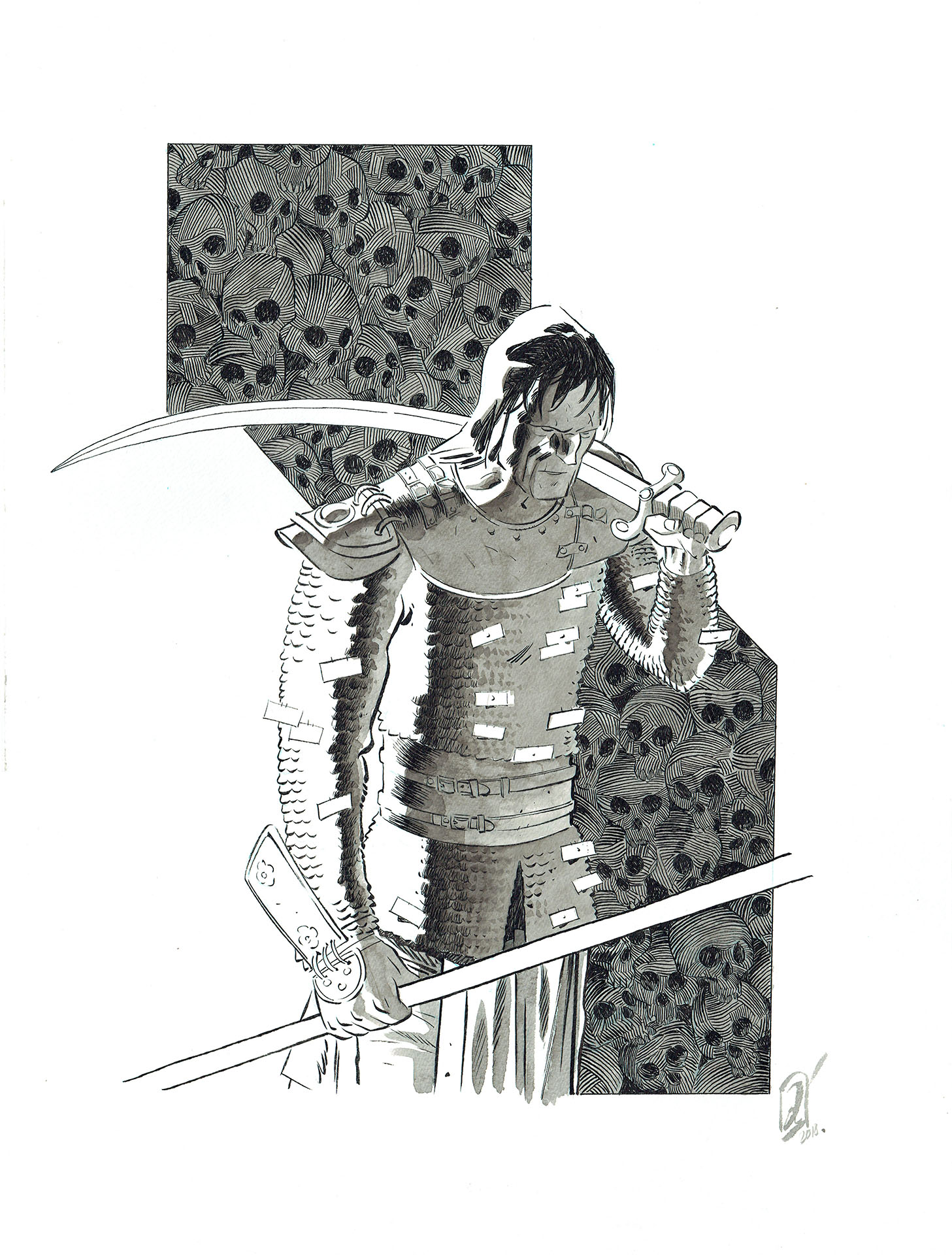 Pierre ALARY — Conan le Cimmérien — Illustration n°1- ex-libris Critic Pierre ALARY — Conan le Cimmérien — Illustration n°1- ex-libris Critic