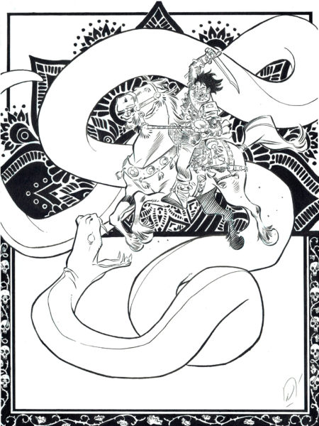 Pierre ALARY | Conan le Cimmérien — Illustration n°2 - Conan vs serpent — Page 