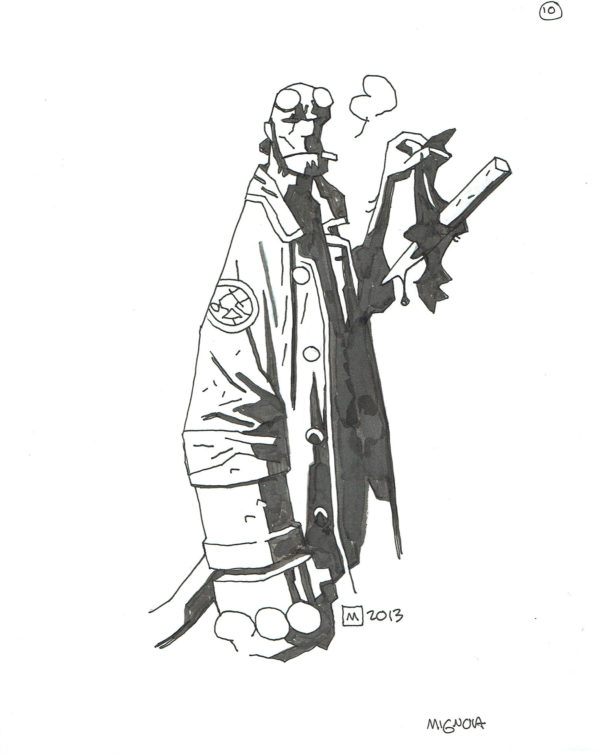 Mike MIGNOLA — Hellboy avec chauve-souris