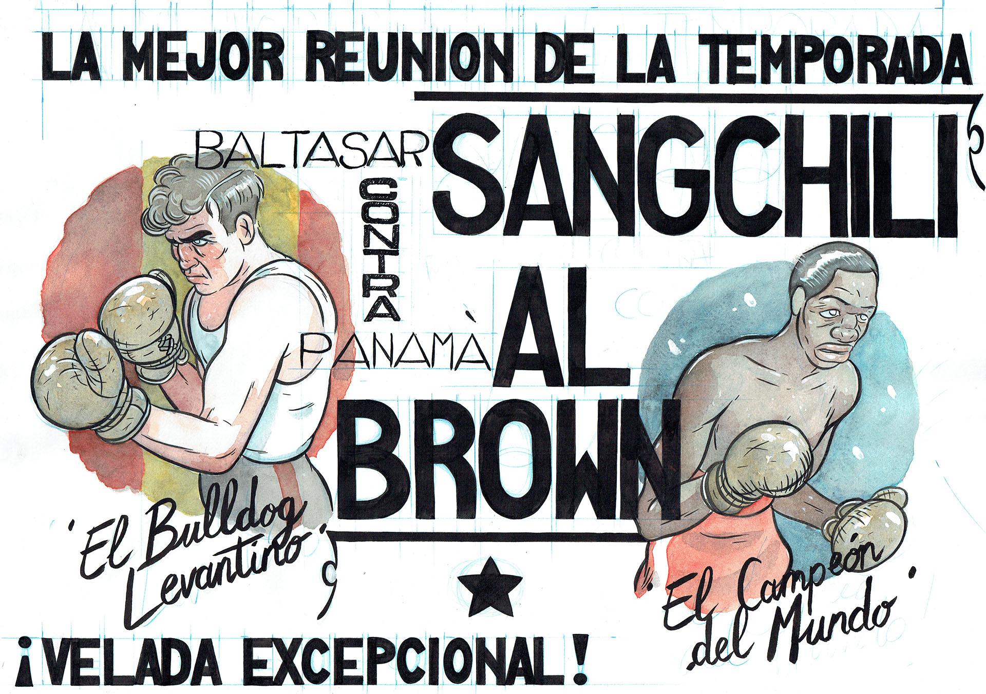 Alex W. INKER — Panama Al Brown — Color illustration