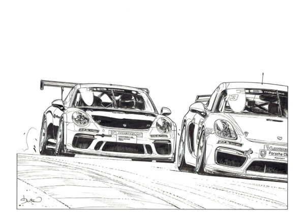 Benjamin BENETEAU — Porsche Club Motorsport France — Illustration - Affiche Dijon