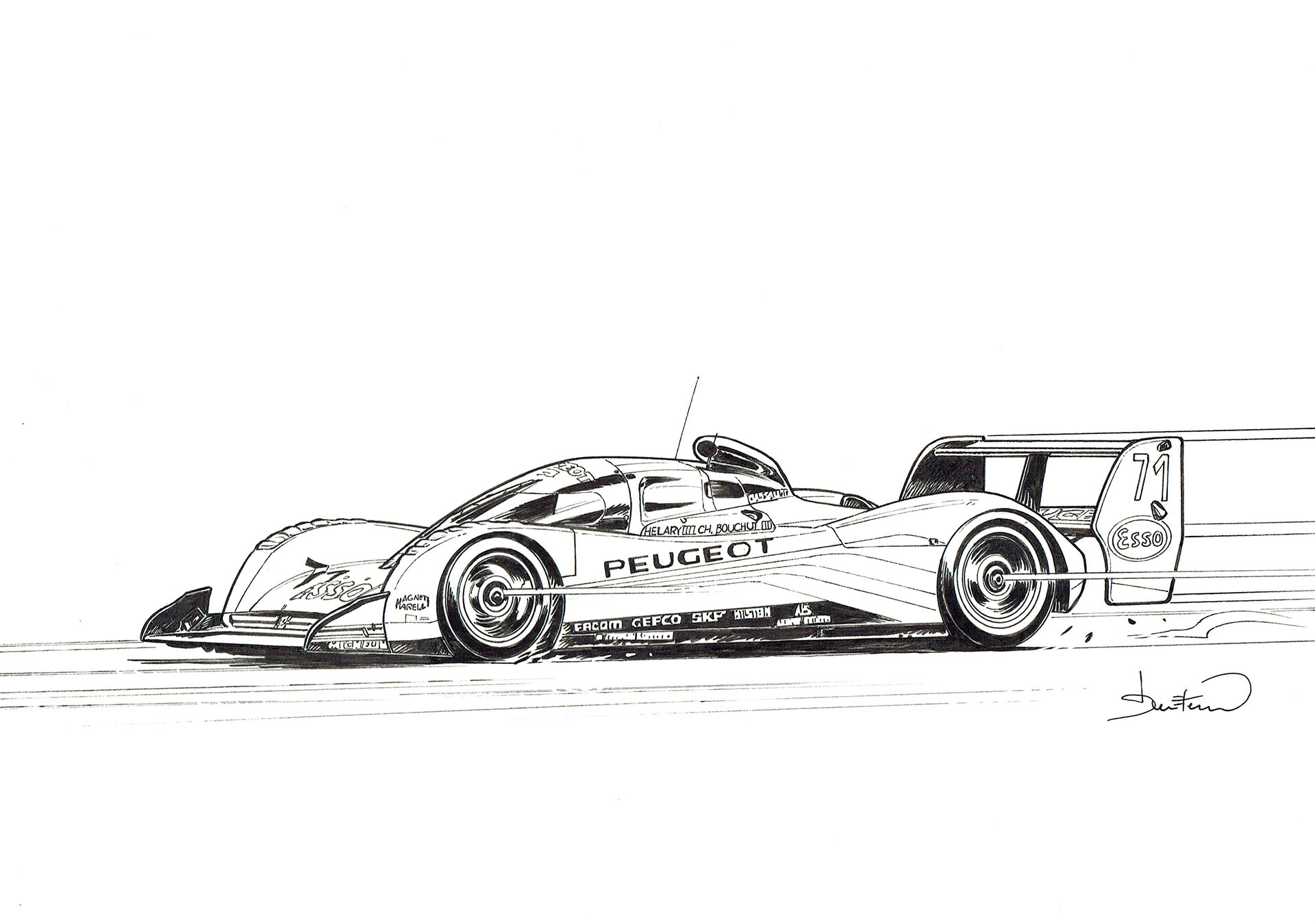 Benjamin BENETEAU | Michel Vaillant — Dossier Magny-Cours : Peugeot illustration — Page 