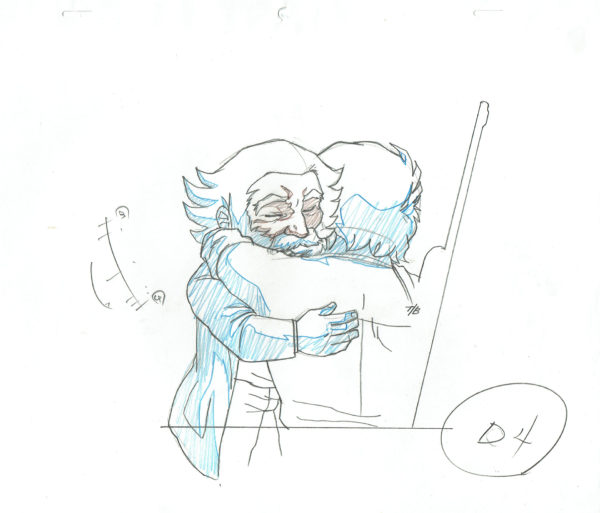 MATSUMOTO Leiji - SUBMARINE SUPER 99 — 964 – Docteur Juzo Oki et Susumu Oki – Genga – D4