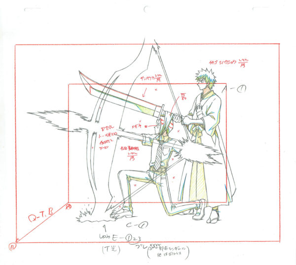 KUBO Tite - BLEACH — 681 – Ichigo Kurosaki and Uryu Ishida – Douga layout (A1)