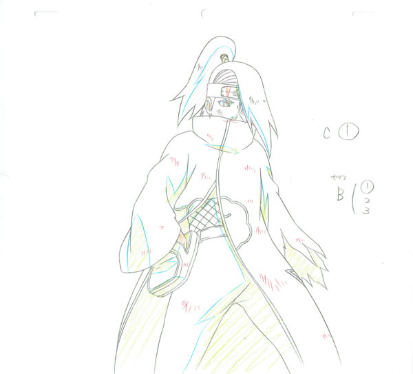KISHIMOTO Masashi - NARUTO — 713 – Deidara (Akatsuki) – Genga C1
