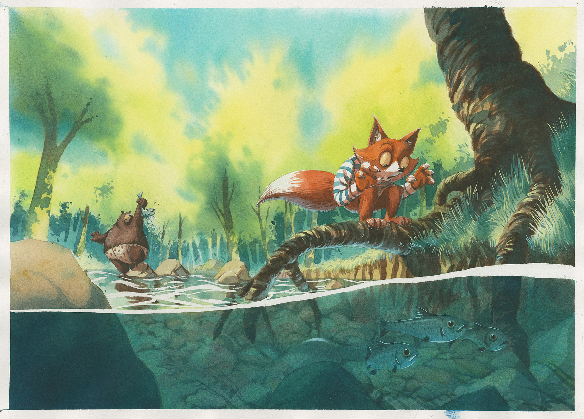 Thibault PRUGNE | Renard, Gloubi et le grizzli — Tome 3 — Page 21 et 22