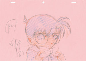 genga correction – Conan Edogawa with bow tie – Case Closed – 1953 Comic Art