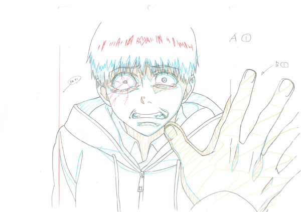 ISHIDA Sui - TOKYO GHOUL — 2378 – Tokyo Ghoul – Ken Kaneki – genga – scène majeure