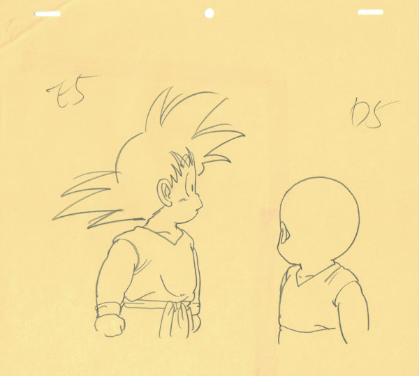 TORIYAMA Akira - DRAGON BALL — 2808 – Dragon Ball – Son Goku et Krilin – Film n°3 (L’aventure mystique) – genga correction