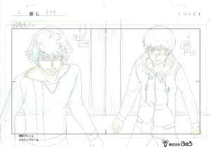 Layout – Nishio and Kaneki – Tokyo Ghoul – 3250 Comic Art