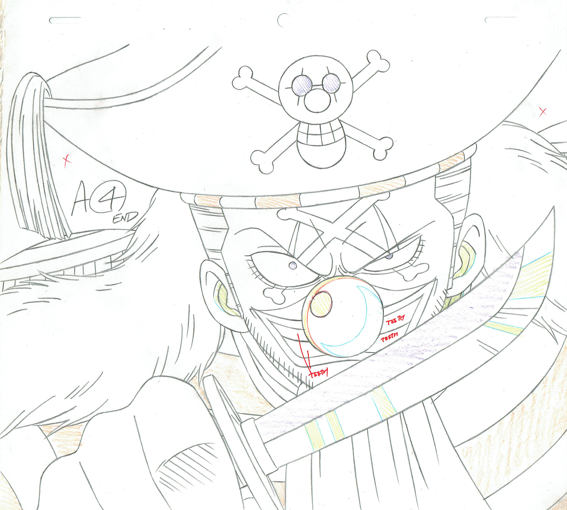 ODA Eiichiro - ONE PIECE — 2677 – One Piece – Buggy the star clown – Genga – Episode 5
