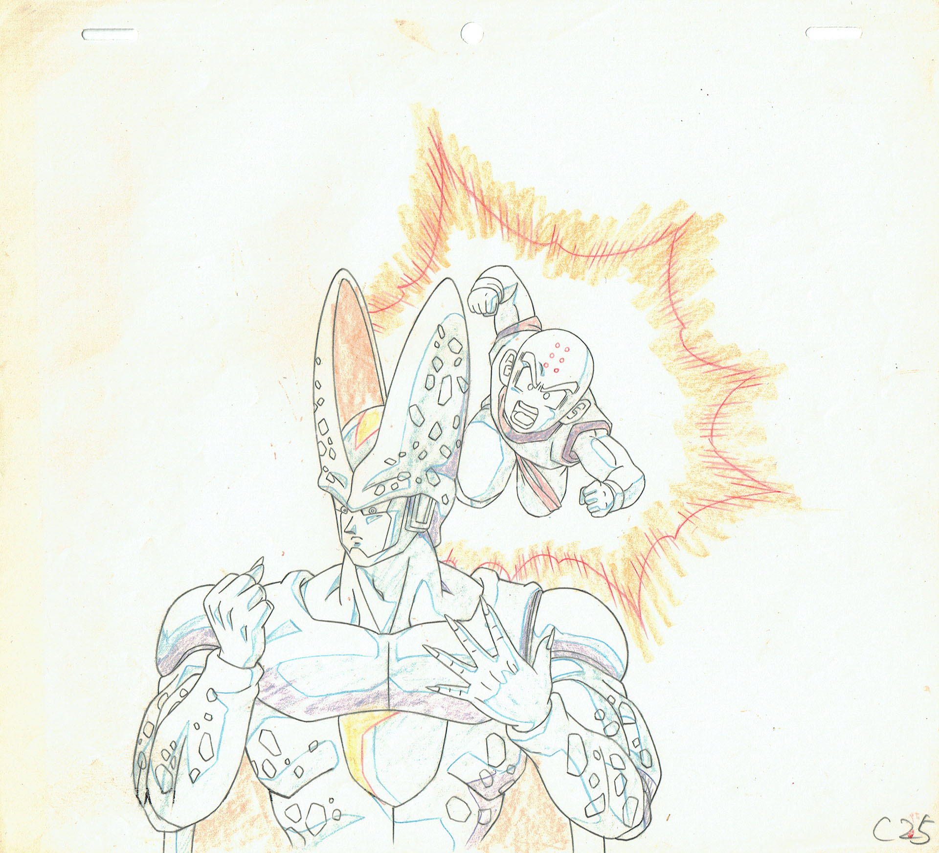 TORIYAMA Akira - DRAGON BALL — 2004 – Dragon Ball Z – Krillin et Cell – Episode 160 (Cell parfait) – Doga