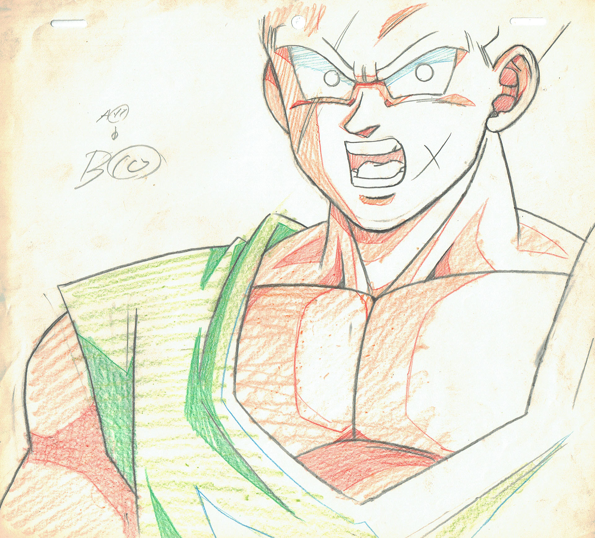 TORIYAMA Akira - DRAGON BALL — 2086 – Dragon Ball Z – Yamcha – Genga