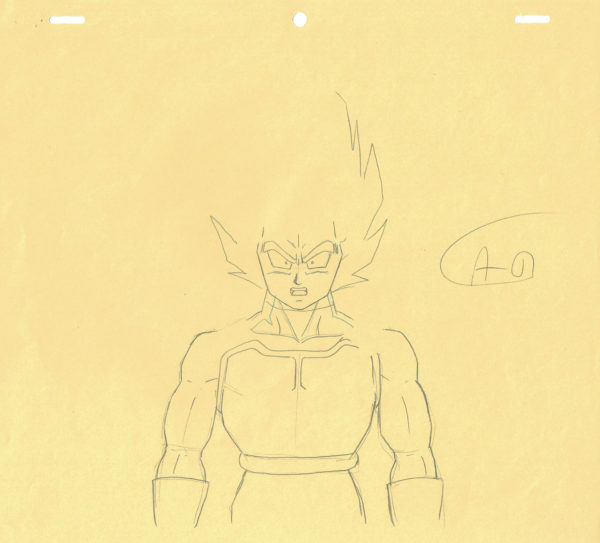 TORIYAMA Akira - DRAGON BALL — 2229 – Dragon Ball Z – Vegeta armure saiyan – Episode 134 (4 min 56 sec) – Genga correction
