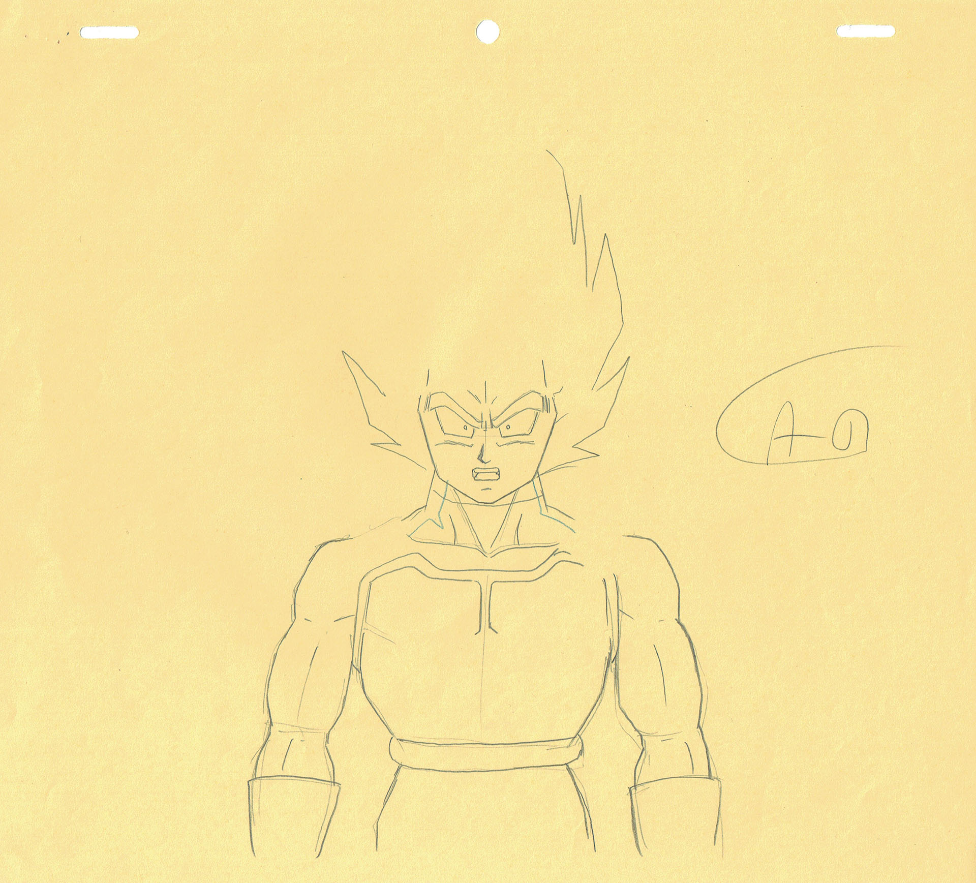 TORIYAMA Akira - DRAGON BALL — 2229 – Dragon Ball Z – Vegeta armure saiyan – Episode 134 (4 min 56 sec) – Genga correction TORIYAMA Akira - DRAGON BALL — 2229 – Dragon Ball Z – Vegeta armure saiyan – Episode 134 (4 min 56 sec) – Genga correction