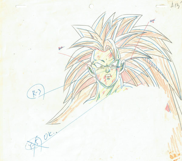 TORIYAMA Akira - DRAGON BALL — 3480 – Dragon Ball Z – Son Goku in Super Saiyan 3 mode – Doga