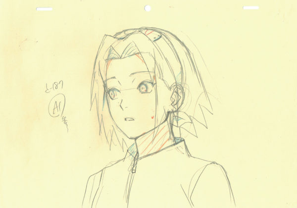 KISHIMOTO Masashi - NARUTO — 1175 – Naruto Shippuden – Sakura – correction genga
