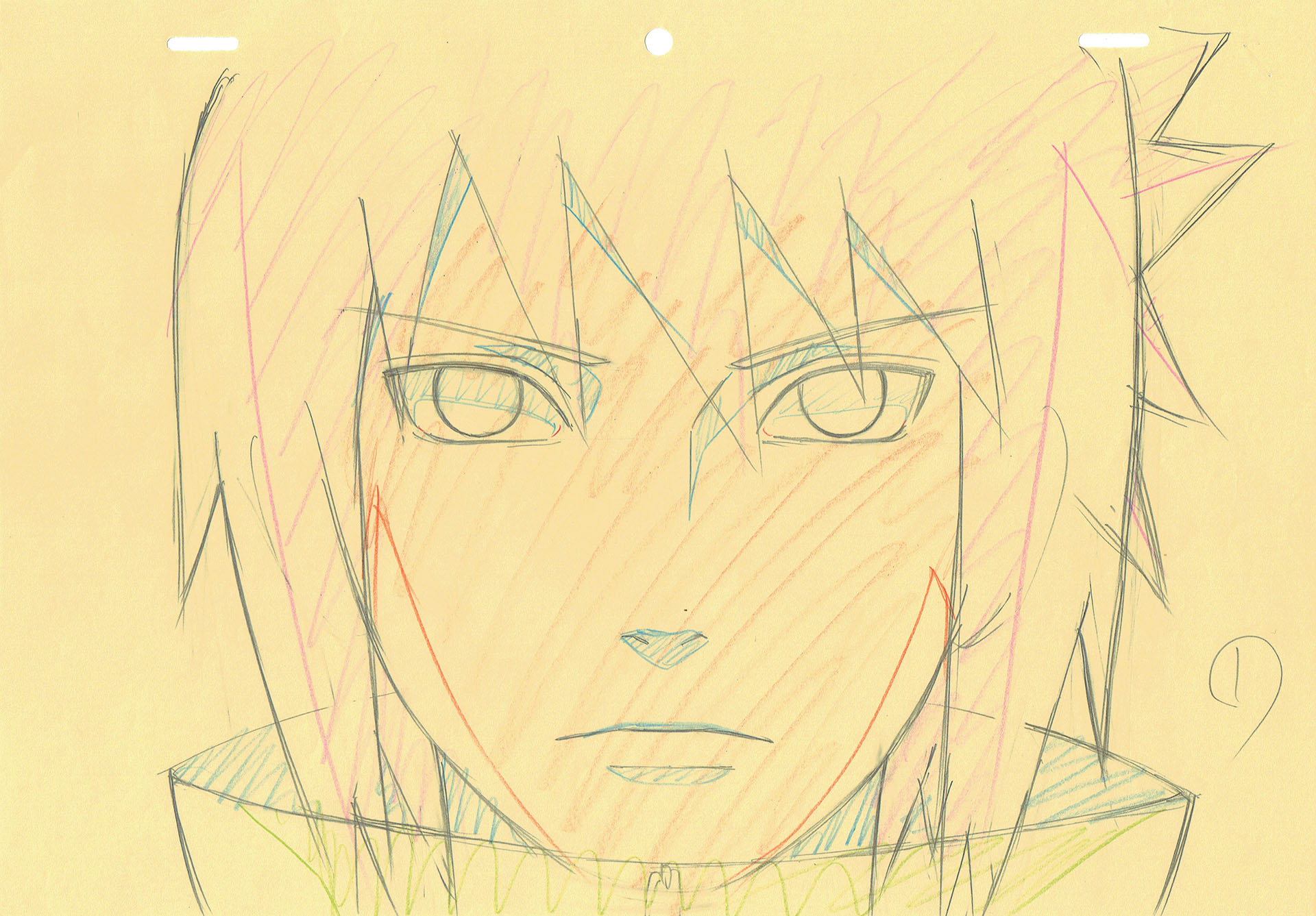 KISHIMOTO Masashi - NARUTO — 2793 – Naruto Shippuden – Sasuke – correction genga