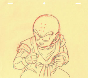 3557  Dragon Ball Z  Ep 181  Krilin  Correction Genga Comic Art