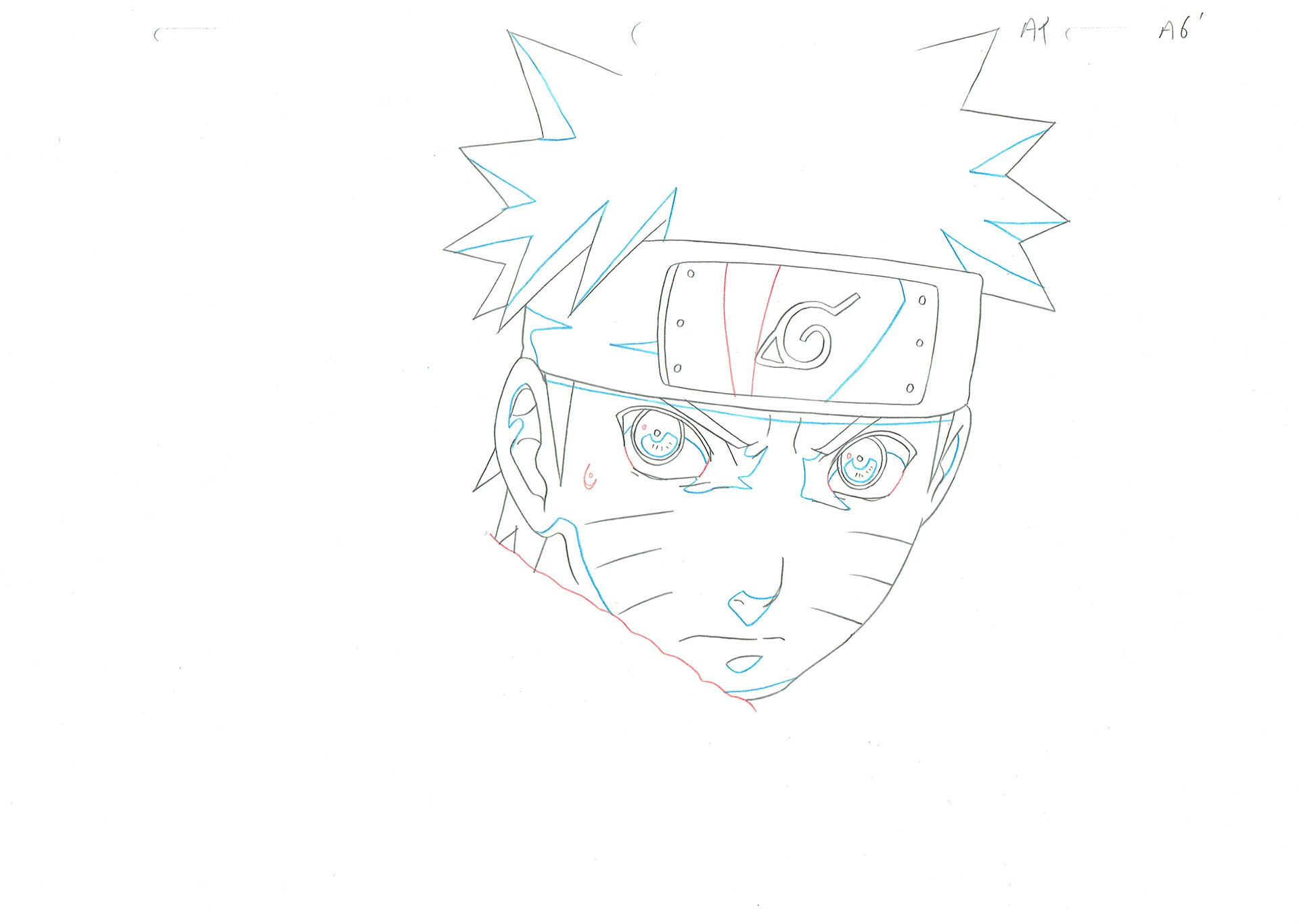 KISHIMOTO Masashi - NARUTO — 3608 – Naruto Shippuden – Naruto Uzumaki (close-up) – Doga (douga)