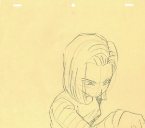 3699  Dragon Ball Z  Ep 214  Cyborg C 18  sketch Comic Art