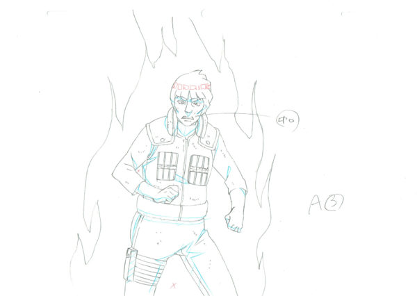 KISHIMOTO Masashi - NARUTO — 3831 – Naruto Shippuden – Gai Maito – Genga