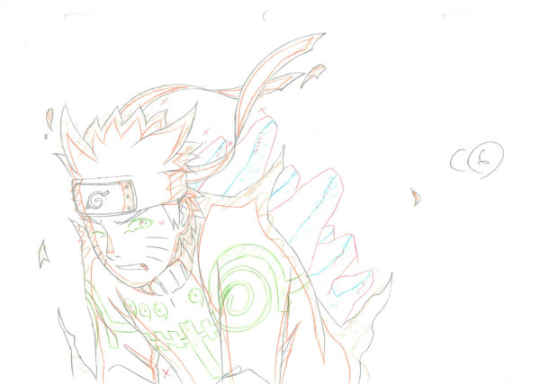 KISHIMOTO Masashi - NARUTO — 3849 – Naruto Shippuden – Naruto in Kyubi Chakra mode – Genga