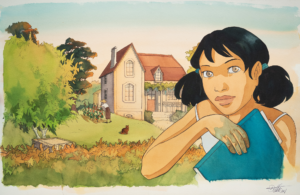 Eva and her blue hands  Cover Comic Art