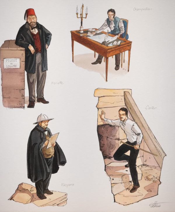 Isabelle DETHAN — Le Figaro Histoire — Illustration - Mariette, Champollion, Maspero et Carter