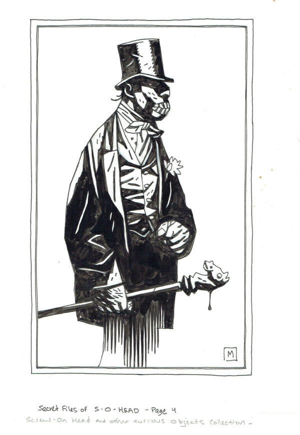 Mike MIGNOLA — 137 – Mister Hyde – illustration – Secret files of Screw-On Head — Page 4