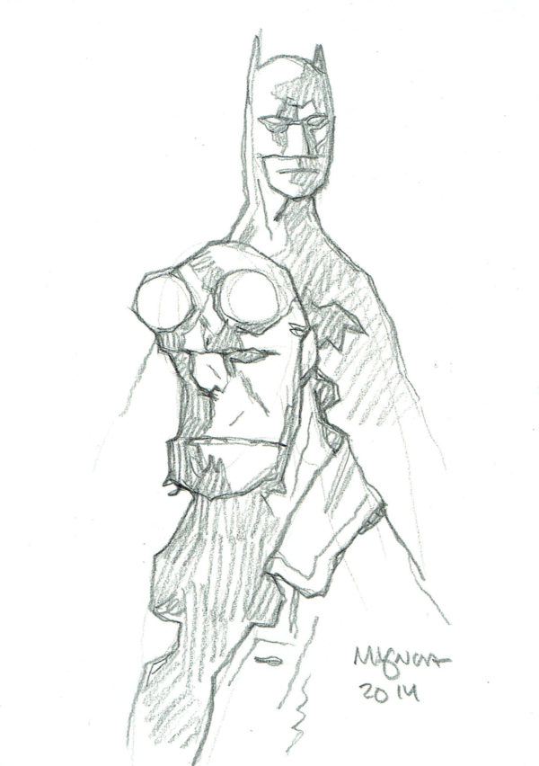 Mike MIGNOLA — 242 – Hellboy and Batman – original illustration