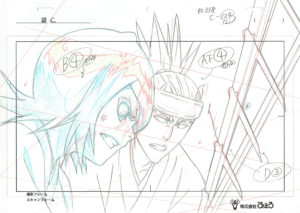 layout – Renji Abarai and Rukia Kuchiki – Bleach – 1730 Comic Art