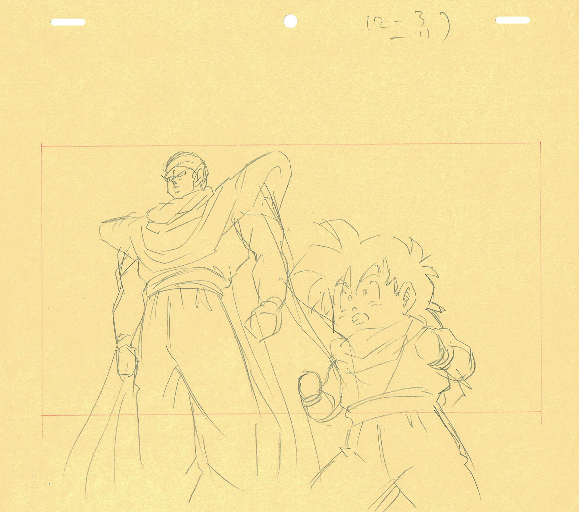 TORIYAMA Akira - DRAGON BALL — 4335 – Dragon Ball Z – Movie 5 – Piccolo and Son Gohan – Correction genga TORIYAMA Akira - DRAGON BALL — 4335 – Dragon Ball Z – Movie 5 – Piccolo and Son Gohan – Correction genga