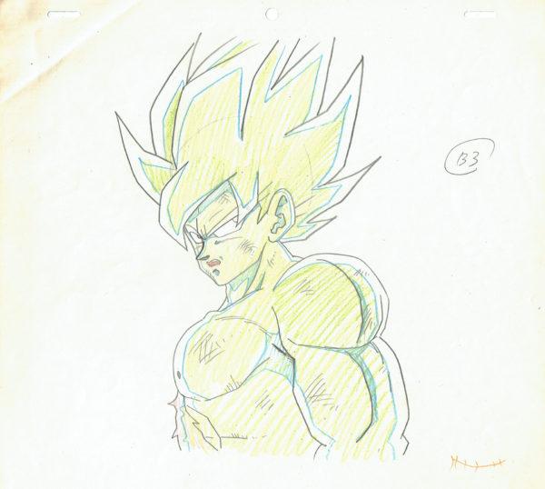 TORIYAMA Akira - DRAGON BALL — 4563 – Dragon Ball Z – Ep 98 – Son Goku Super Saiyan SSJ – Genga