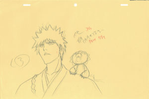 genga correction – Ichigo Kurosaki and Kon – Bleach – 4603 Comic Art